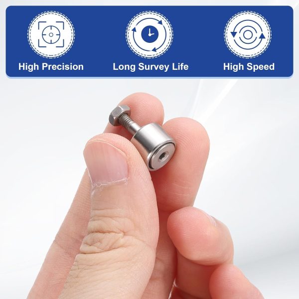Uxcell Cam Follower Bearing Stainless Steel Track Runner-3