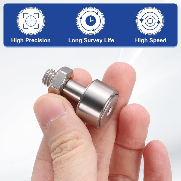 uxcell Cam Follower Bearing Stainless Steel Runner-3