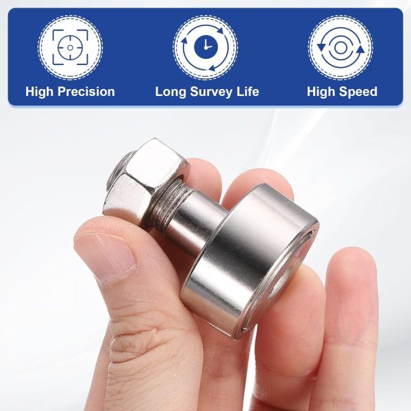 uxcell Cam Follower Bearing 304 Stainless Steel Track Runner-3