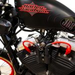 JBSporty Harley Sportster Coil Ignition Kit Satin Black with Red Wires-0