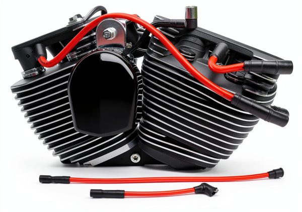 Harley-Davidson Spark Plug Wires Saihisday Red Silicone Set 2104-0143-5