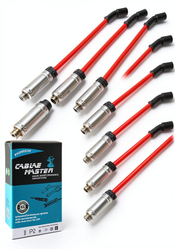 Cable Master LS V8 Engine Spark Plug Wire Set 8‑Piece Red 10mm-5