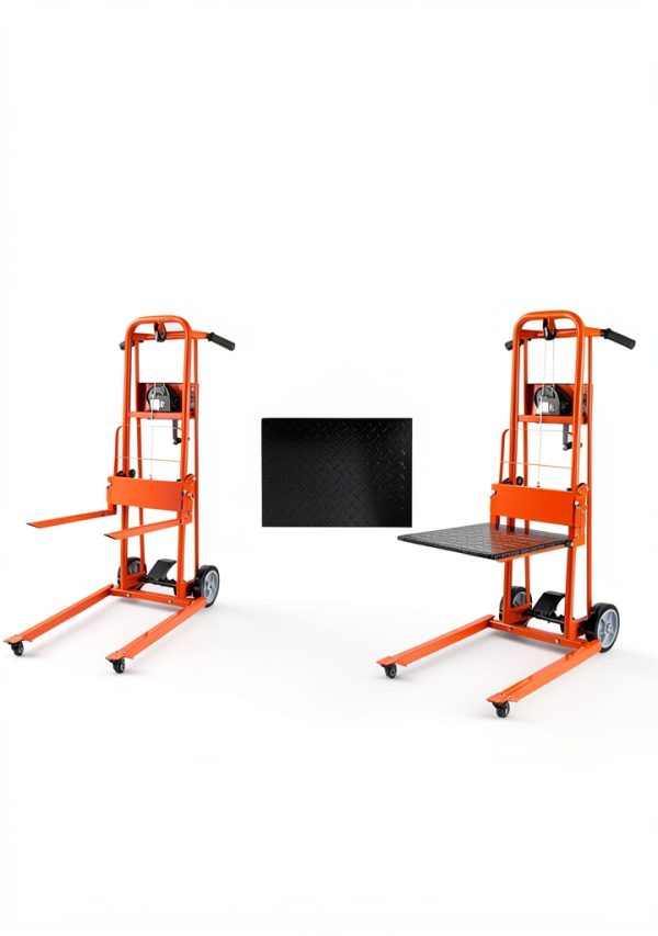 VEVOR Lift Winch Stacker 330lb Pallet Dolly Swivel Casters-2