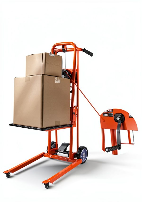 VEVOR Lift Winch Stacker 330lb Pallet Dolly Swivel Casters-1