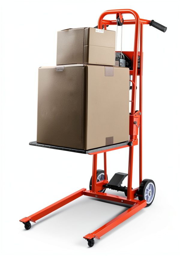 VEVOR Lift Winch Stacker 330lb Pallet Dolly Swivel Casters-9
