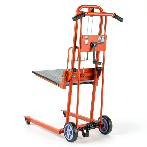 VEVOR Lift Winch Stacker 330lb Pallet Dolly Swivel Casters-10