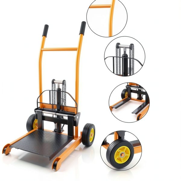 Hydraulic Material Lift Pallet Truck LuminaLiftCure 441lb Stacker-3