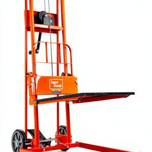 SuperHandy Material Lift Winch Stacker, Pallet Truck Dolly, Lift Table, Fork Lift, 330 Lbs 40" Max Lift w/ 8" Wheels, Swivel Casters [Patent Pending]-0